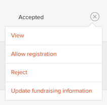 Update fundraising information