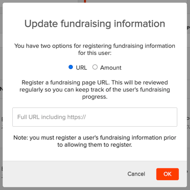 Update fundraising info - URL